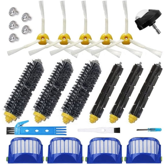 Replacement Accessories Kit for iRobot Roomba 600 Series 694 692 690 680 670 671 675 660 665 655 651 650 614 Bristle and Flexible Beater Brush Filter Side Brush Parts