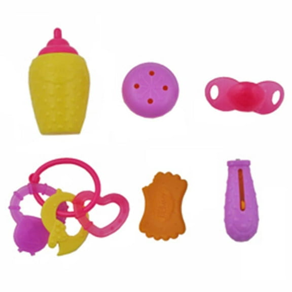 Replacement Accessories for Fisher-Price Little Mommy Laugh and Love Baby Doll Playset - Y6680 - 6 Miniature Pretend Parts