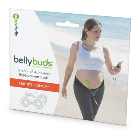 Replacement Adhesives for Bellybuds Baby-Bump Fetal Speakers, White Color