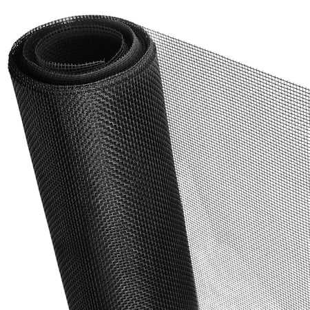 Stockroom Plus Fiberglass Window Screen Roll - Durable Fiberglass Mesh - Pet-Proof Patio Door Screen - Insect-Blocking Window Mesh - 48 x 236.2 in, Black