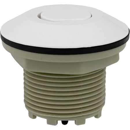 Air Button, Presair, Flush, 1-3/4"hs, 2-5/8"fd, White