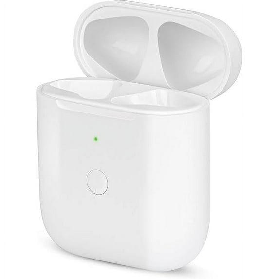 Replacement AirPod Charging Case Compatible with AirPods 1st 2nd Generation Wireless Charging case 550mAh Bluetooth Pairing Sync Button(Compatible with AirPods 1st 2nd)