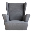 thumbnail image 1 of Replacement Arm Cover Stretch Jacquard Wingback Sofa Couch Slipcover Gray, 1 of 8