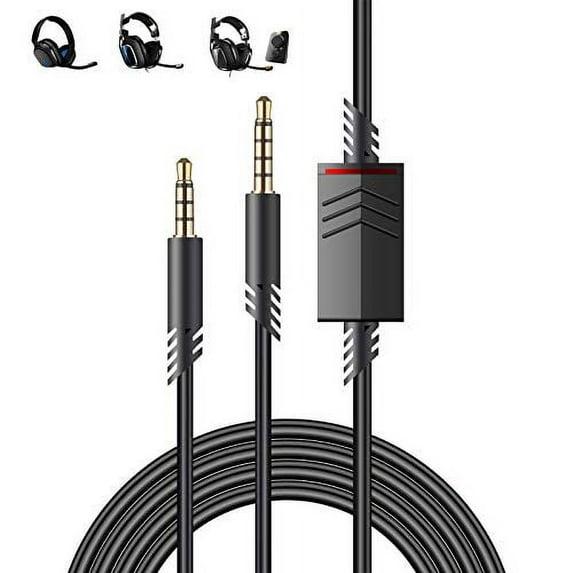 Replacement Astro A10 A40 Cable, 2.0M A40 Inline Mute Cable Cord Compatible with Astro A10/A40 Gaming Headsets Xbox One Ps4 Controller Headphone Audio Extension Cable 6.5 Feet Black