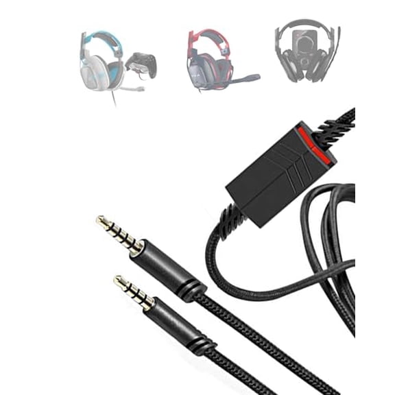 Replacement for Astro A40 Headset Cord Compatible with Astro A40 Inline Mute Audio Cable for Astro A10/A40/A40TR Gaming Headset,Compatible with PS5/PS4 ControllerBraided Nylon Rope,6.6FT