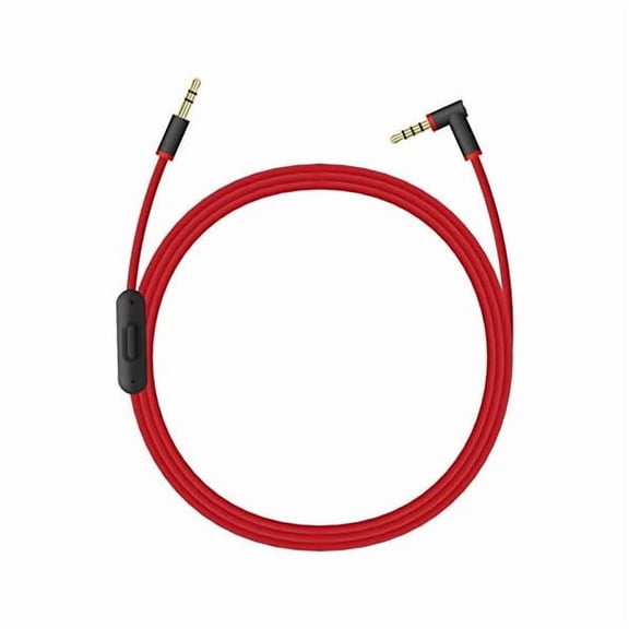 Replacement Audio Cable Cord Wire with in line Microphone and Control for Solo/Studio/Pro/Detox/Wireless/Mixr Headphones (Black/White)