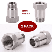 2Pcs M18x1.5mm Threaded O2 Oxygen Sensors Fitting Adapter