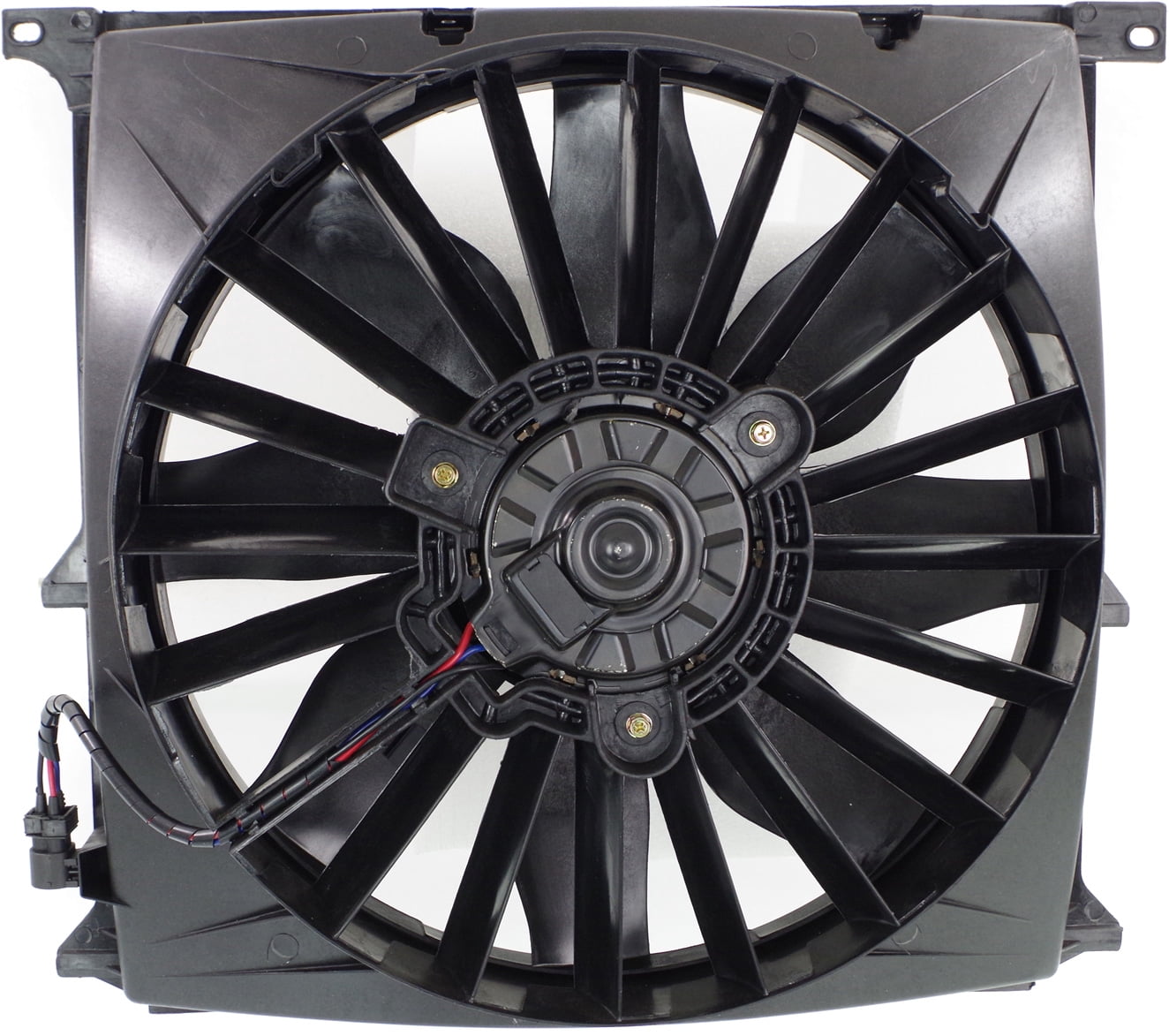 Replacement B190901 Cooling Fan Assembly Compatible with 1996-1998 BMW 318i 1996-1997 318is A/C Condenser