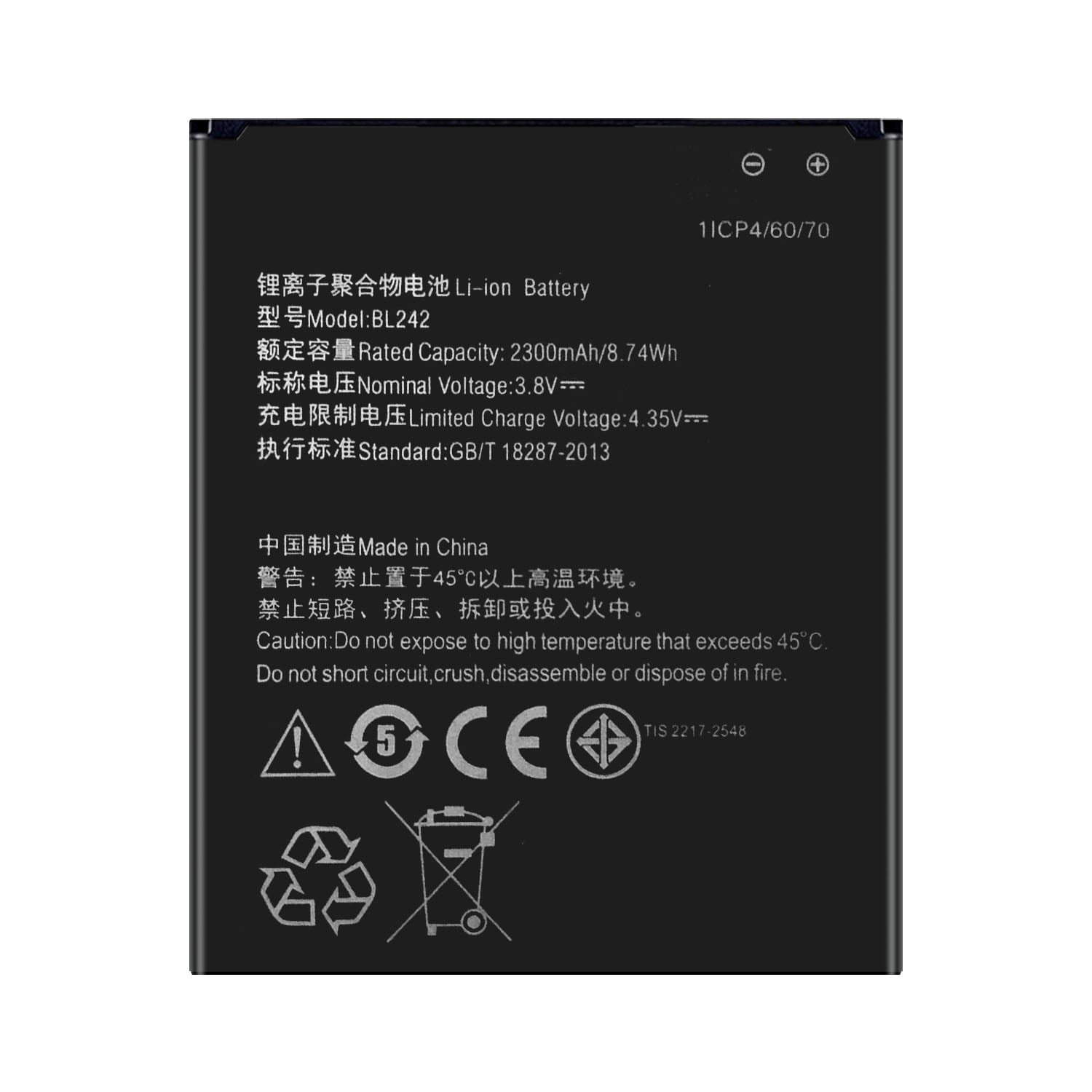 Replacement BL242 Battery For Lenovo K3 K30-W K30-T/A6000