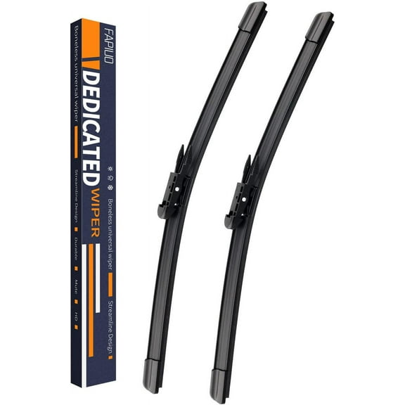 Replacement for BMW 320i 2013-2018,328i 2010-2016,335i 2010-2015,M3 2015-2018,AUDI A3/A3 QUATTRO 2006-2013 Silent Wipers - Front Windshie Wipers Pinch Tab 24"+19" Blade Set (2 Pack