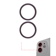thumbnail image 1 of Replacement Back Camera Bezel Ring Only Compatible For iPhone 11 / 12 / 12 Mini (Black) (2 Piece Set) (10 Pack), 1 of 1