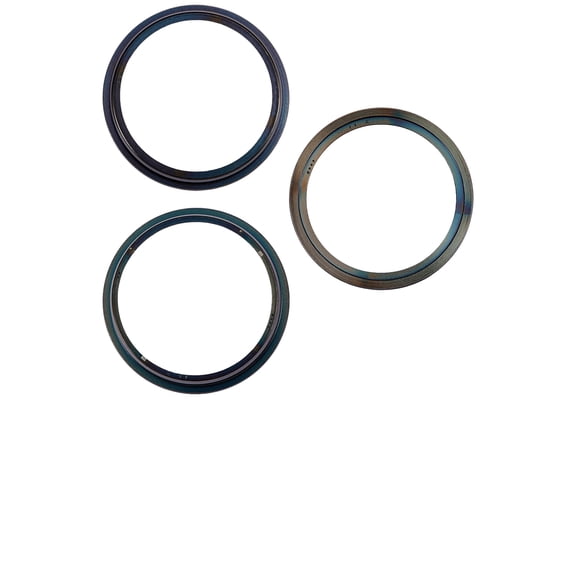 Replacement Back Camera Bezel Ring Only Compatible For iPhone 15 Pro (Aftermarket Plus) (Black Titanium) (3 Piece Set)