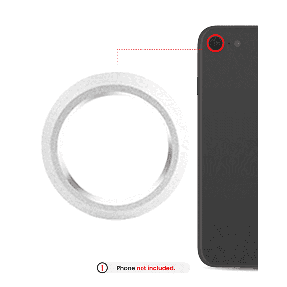 Replacement Back Camera Bezel Ring Only Compatible For iPhone 8 (Silver) (10 Pack)