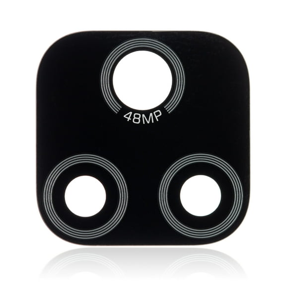 Replacement Back Camera Lens (Glass Only) With Adhesive Compatible For Motorola Moto E7 (XT2095 / 2020) (Black)