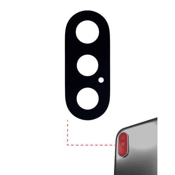 Replacement Back Camera Lens (Glass Only) With Adhesive Compatible For iPhone XS / XS Max (All Colors) (10 Pack)