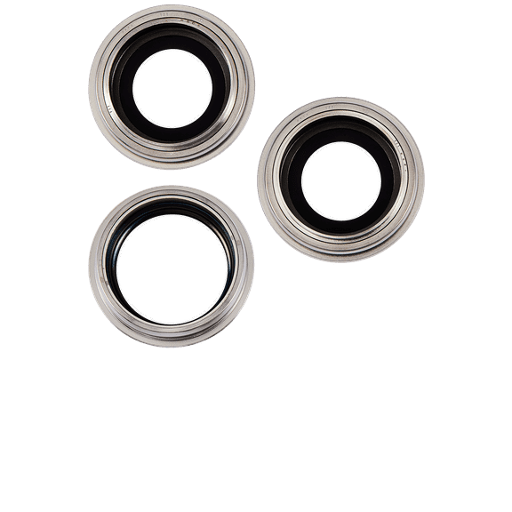 Replacement Back Camera Lens W/Bracket & Bezel For iPhone 15 Pro Max (3 Piece Set) (Premium) (White Titanium)