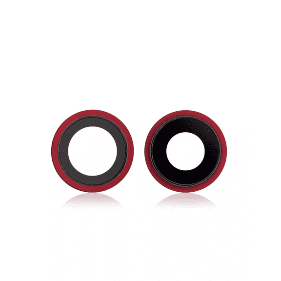 Replacement Back Camera Lens With Bracket & Bezel Compatible For iPhone 12 / 12 Mini (Aftermarket Plus) (Red) (10 Pack)