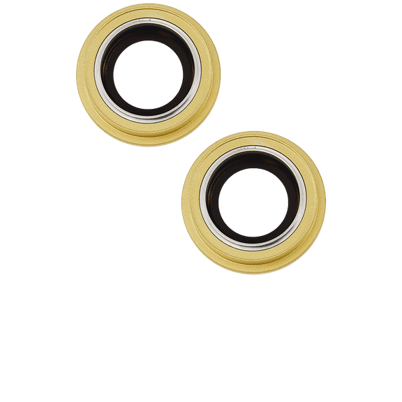 Replacement Back Camera Lens With Bracket & Bezel Compatible For iPhone 14 / 14 Plus (2 Piece Set) (Premium) (Yellow)