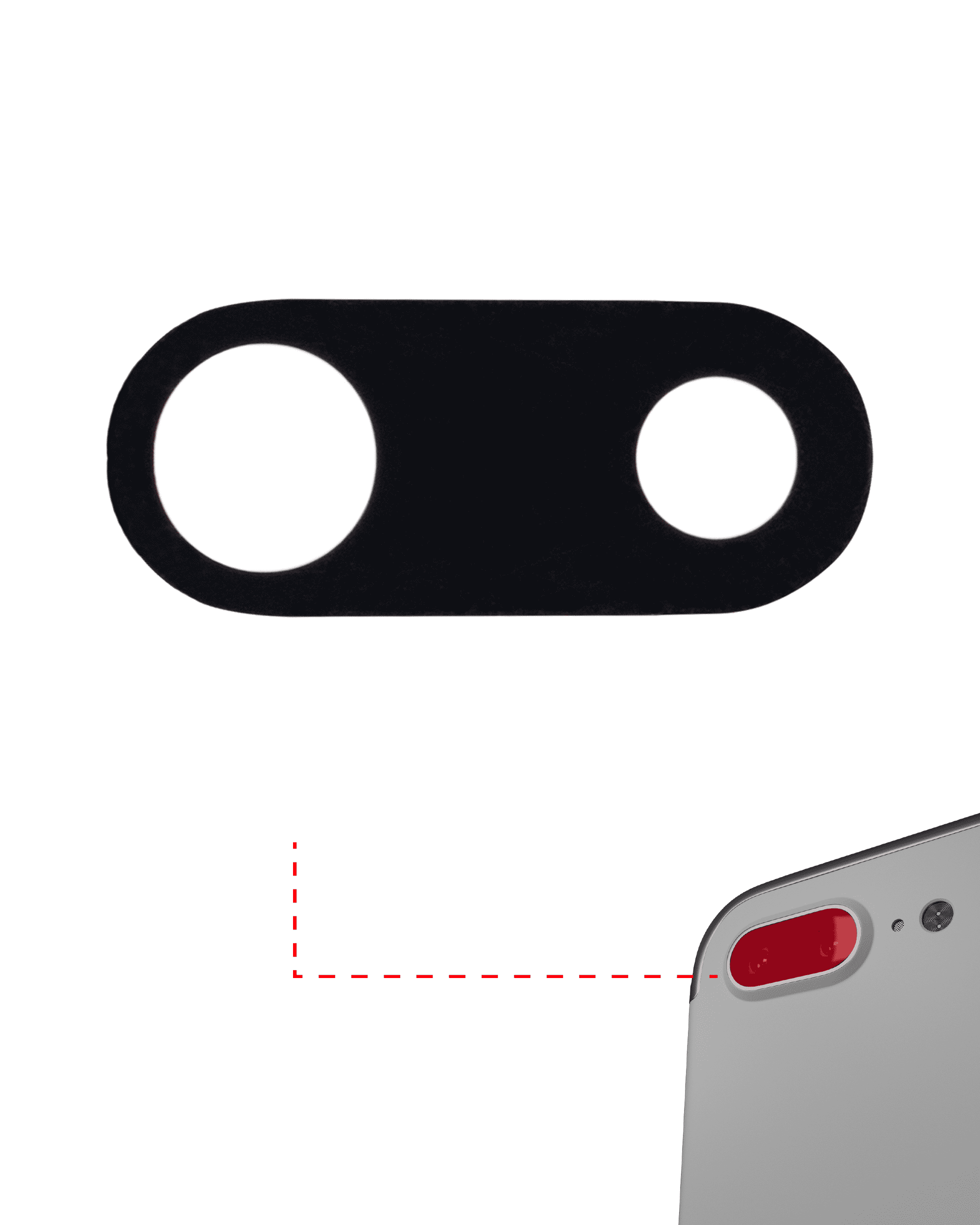 Replacement Back Camera Lens With Bracket Bezel Compatible For