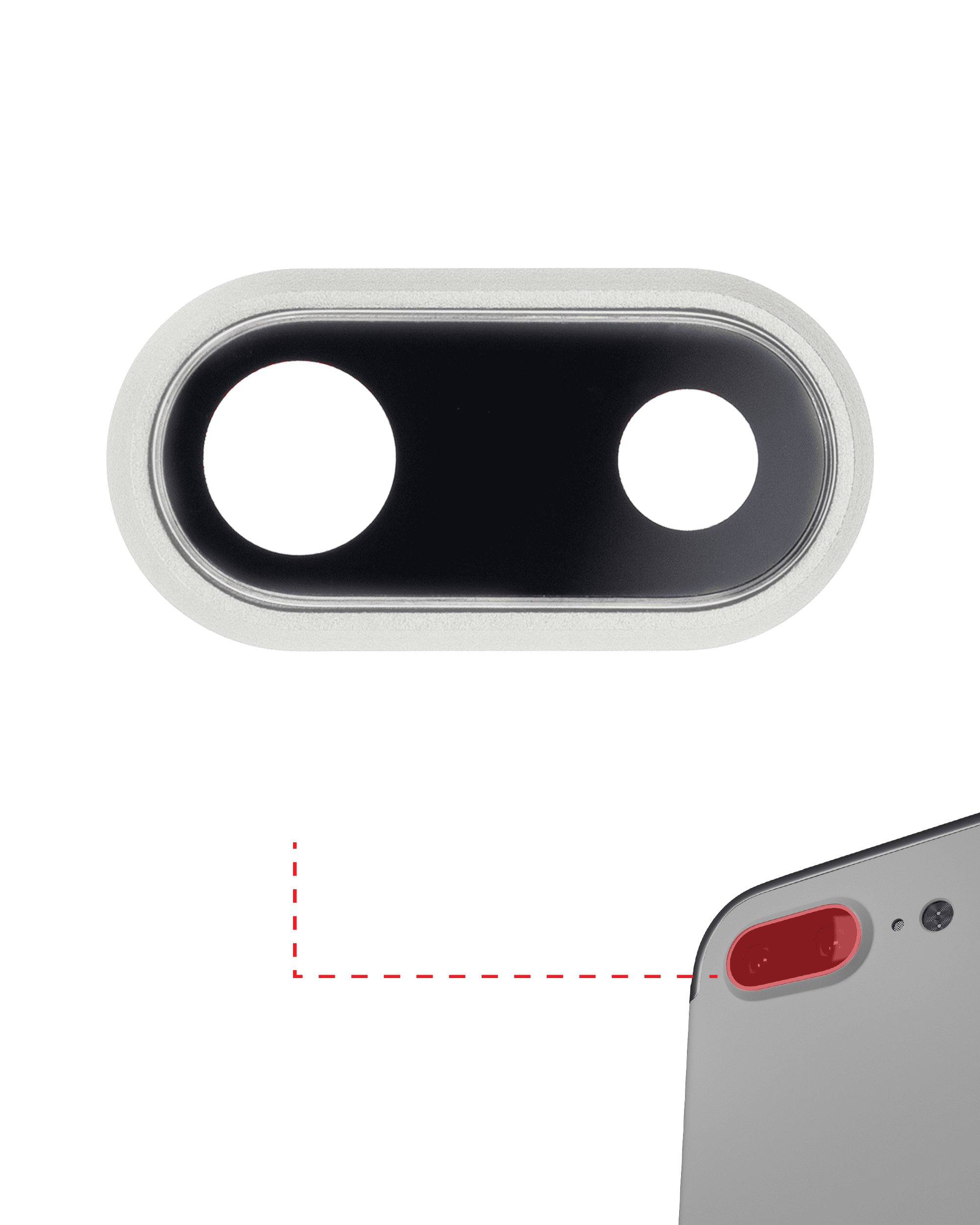 Replacement Back Camera Lens With Bracket Bezel Compatible For