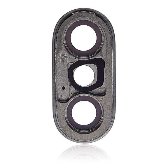 Replacement Back Camera Lens With Bracket & Bezel Compatible For iPhone X (Aftermarket Plus) (Space Gray) (10 Pack)