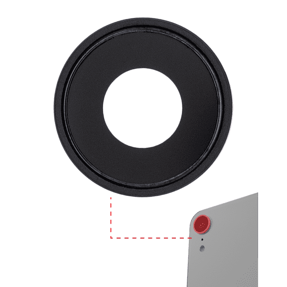 Replacement Back Camera Lens With Bracket & Bezel Compatible For iPhone XR (Black) (10 Pack) (Real Sapphire l Premium)