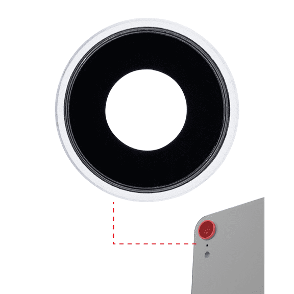 Replacement Back Camera Lens With Bracket & Bezel Compatible For iPhone XR (White) (10 Pack) (Real Sapphire l Premium)