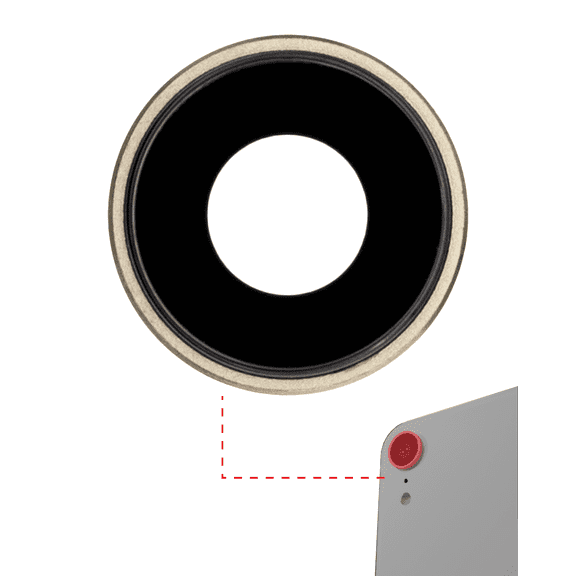 Replacement Back Camera Lens With Bracket & Bezel Compatible For iPhone XR (Yellow) (10 Pack) (Real Sapphire l Premium)