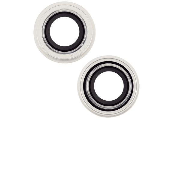 Replacement Back Camera Lens With Bracket & Bezel For iPhone 14 / 14 Plus (2 Piece Set) (Aftermarket Plus) (Starlight)