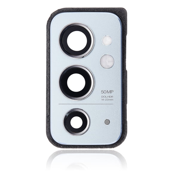 Replacement Back Camera Lens With Cover Bezel Ring Compatible For OnePlus 9RT 5G (Nano Silver)