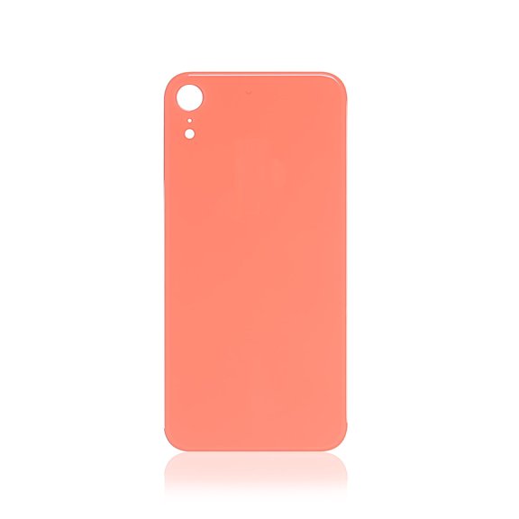 Replacement Back Cover Glass Compatible For iPhone XR (No Logo) (Coral)