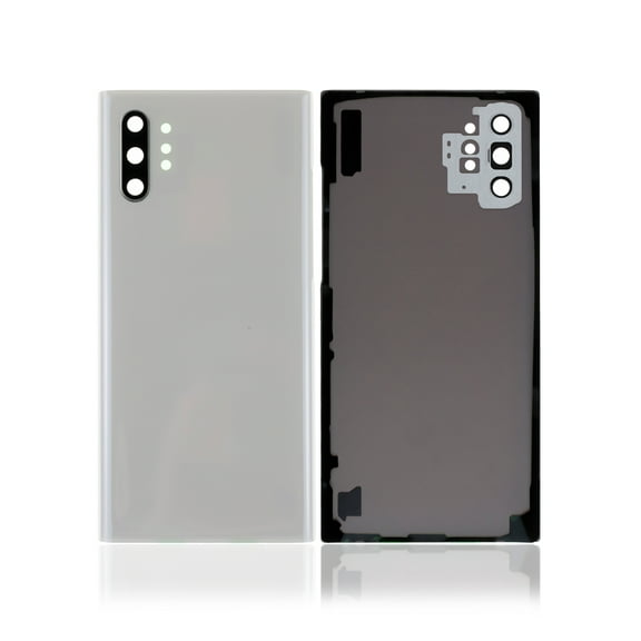 Replacement Back Cover Glass With Camera Lens Compatible For Samsung Galaxy Note 10 Plus / 5G (Aura White)