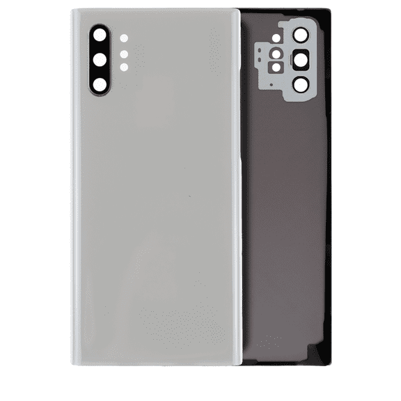 Replacement Back Cover Glass With Camera Lens Compatible For Samsung Galaxy Note 10 Plus / 5G (Service Pack) (Aura White)