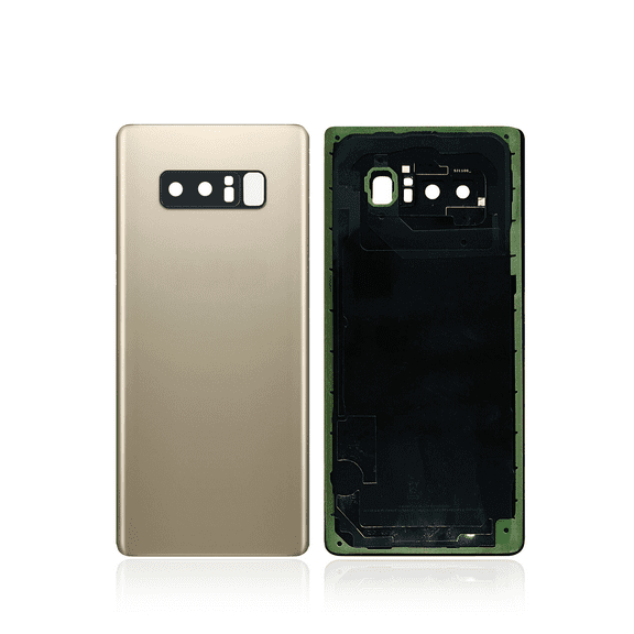 Replacement Back Cover Glass With Camera Lens Compatible For Samsung Galaxy Note 8 (Gold)