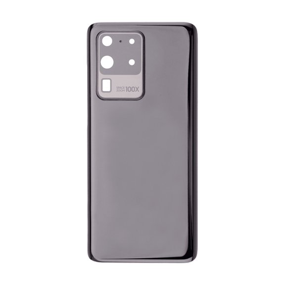 Replacement Back Cover Glass With Camera Lens Compatible For Samsung Galaxy S20 Ultra (Cosmic Black)