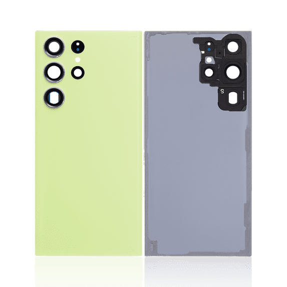Replacement Back Cover Glass With Camera Lens Compatible For Samsung Galaxy S23 Ultra 5G (No Logo) (Aftermarket Plus) (Lime)