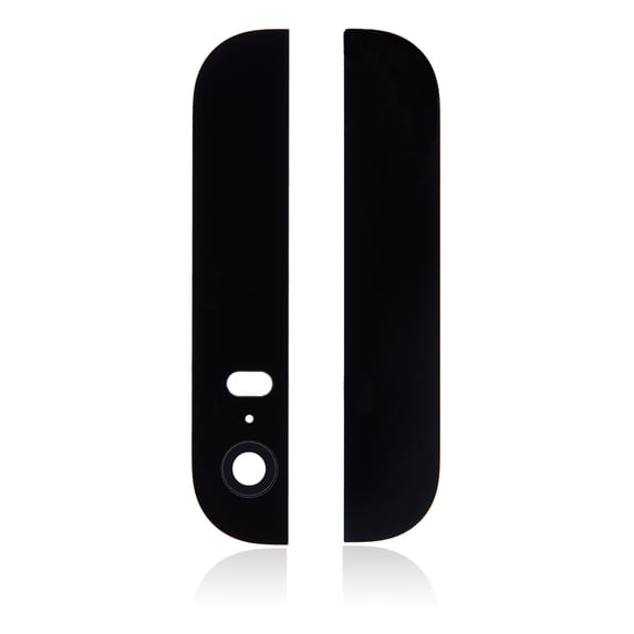 Replacement Back Glass (Up + Down) Compatible For IPhone 5S (Black)