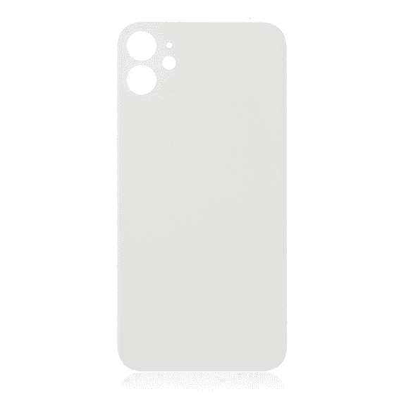 Replacement Back Glass With 3M Adhesive Compatible For iPhone 11 (No Logo / Large Camera Hole) (White)