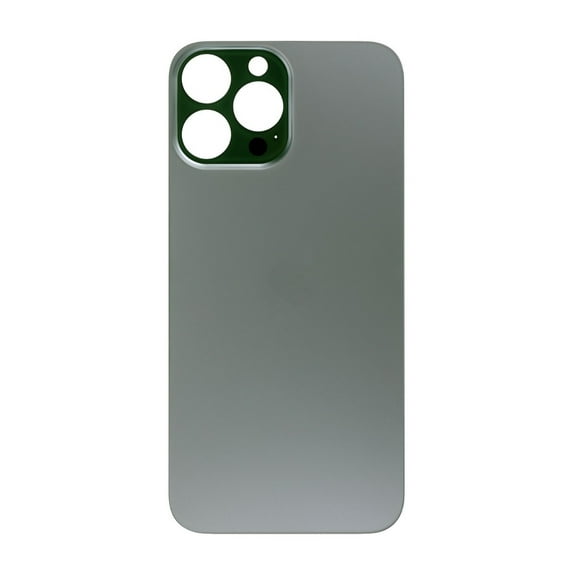 Replacement Back Glass With 3M Adhesive Compatible For iPhone 13 Pro Max (No Logo / Large Camera Hole) (Alpine Green)
