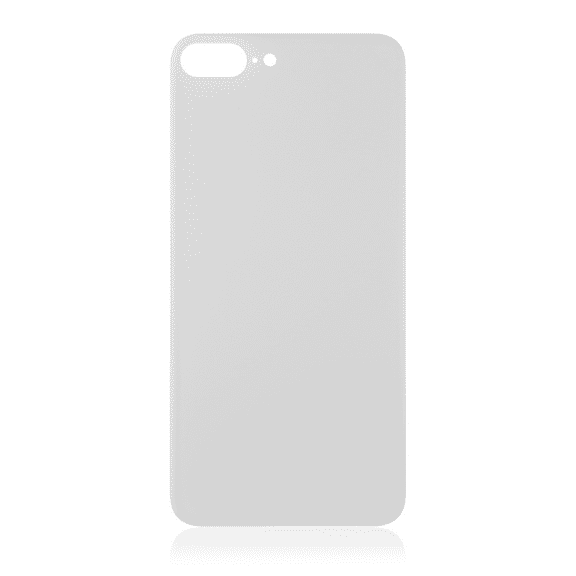 Replacement Back Glass With 3M Adhesive Compatible For iPhone 8 Plus (No Logo / Large Camera Hole) (Silver)