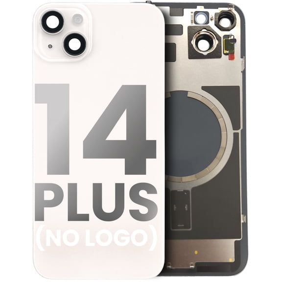 Replacement Back Glass With Steel Plate With MagSafe Magnet Installed Compatible With iPhone 14 Plus (No Logo)