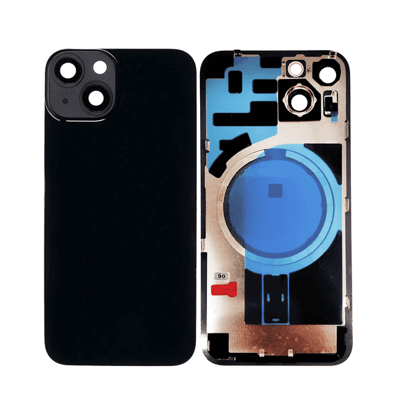 Replacement Back Glass With Steel Plate With MagSafe Magnet Pre-Installed For iPhone 14 (Midnight) (No Logo)