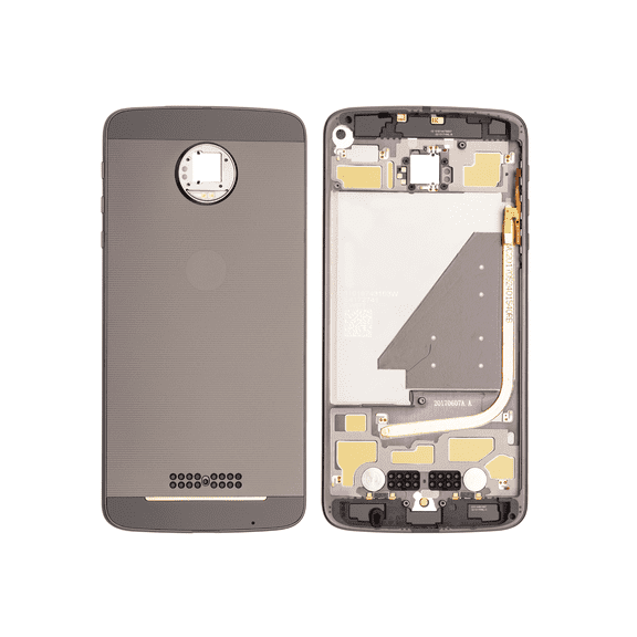 Replacement Back Housing Compatible For Motorola Moto Z Droid (XT1650-01 / 2016) (Genuine OEM) (Black / Gray)