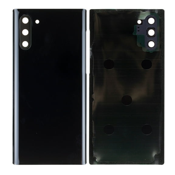 Replacement Back Housing Glass Cover + Camera Lens For Samsung Galaxy Note 10 (SM-N970W) - Aura Black