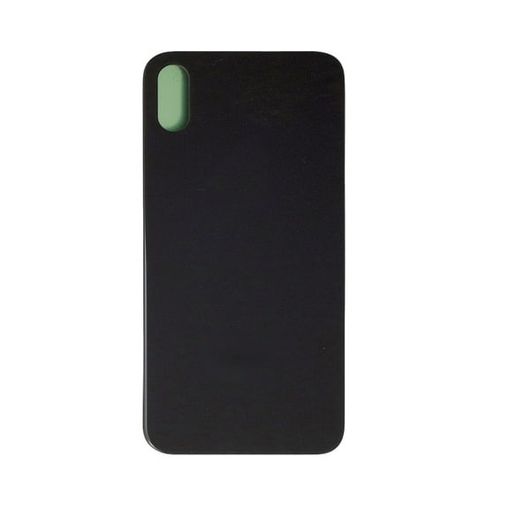 Replacement Back Housing Glass Cover With Larger Camera Hole Opening Compatible With iPhone X (10) - Black/Space Grey