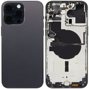 Replacement Back Housing W/Small Installed Compatible For iPhone 14 Pro MaxUSNo LogoAftermarket +Space Black