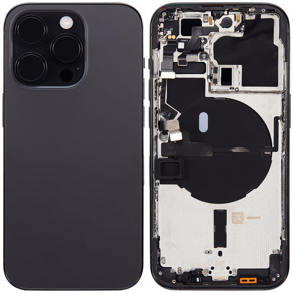 Replacement Back Housing W/Small Installed For iPhone 14 Pro(International)(No Logo)(Aftermarket +)(Space Black)