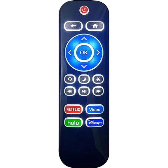 Replacement Backlit Remote Control for TCL/Hisense/Sharp/Philips/Onn/Element/Insignia/Westinghouse Roku TV (NOT for Roku Stick or Box)