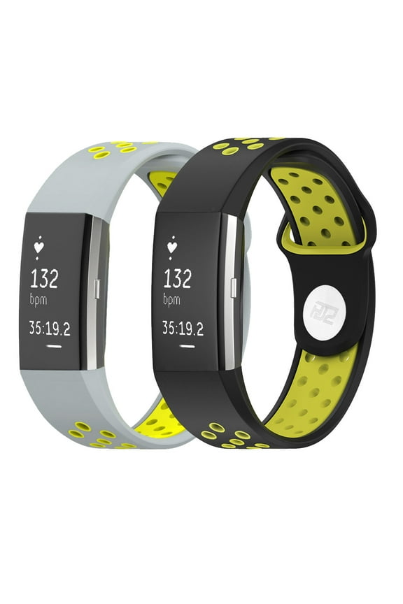 Replacement Bands for Fitbit Charge 2 Size L or S HJZ 2 Pieces Breathable Colorful Bracelet Set Smart Watch Strap Silicone Wristband