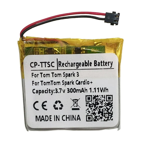 Replacement Battery 3.7V 300mAh 1.11Wh Fit for TomTom Spark 3 / Cardio+ Smart Watch